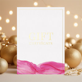 Universelles Feminine Gold Pink Tinte Geschenkguts Folien Feiertagskarte