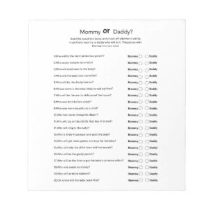 Universelles geschlechtsneutrales Babyshower Mom o Notizblock