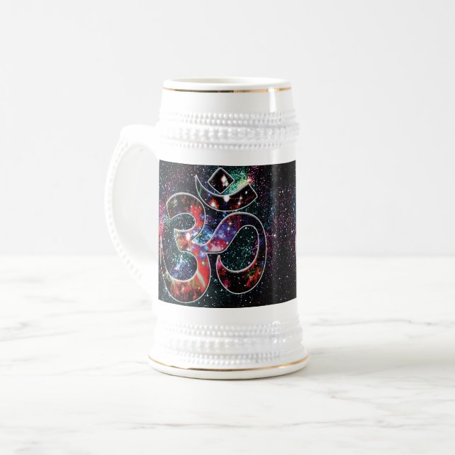 Universelles OM Karma Bierglas (Vorderseite Links)