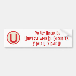 universitario, Yo Sojabohnenöl Hincha De, Autoaufkleber