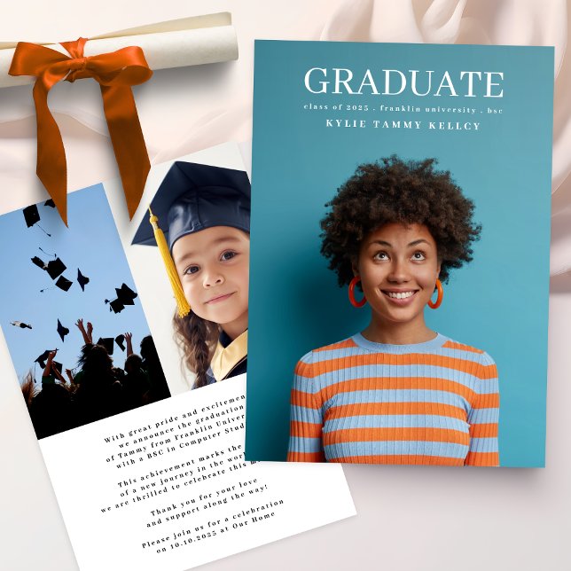 Universität 3 Foto Typografie Uni Graduate Ankündigung (Von Creator hochgeladen)