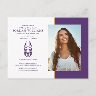 Universität Albany Great Dane Mascot Head Ankündigungspostkarte