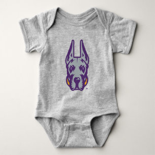 Universität Albany Great Dane Mascot Head Baby Strampler