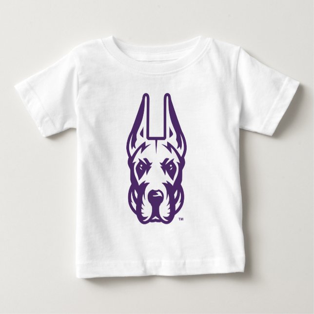 Universität Albany Great Dane Mascot Head Baby T-shirt (Vorderseite)