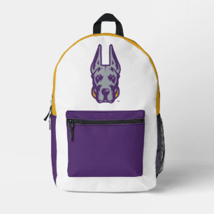 Universität Albany Great Dane Mascot Head Bedruckter Rucksack