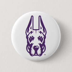 Universität Albany Great Dane Mascot Head Button