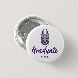 Universität Albany Great Dane Mascot Head Button
