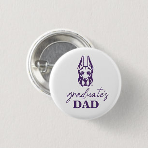 Universität Albany Great Dane Mascot Head Button