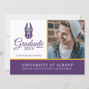 Universität Albany Great Dane Mascot Head Einladung