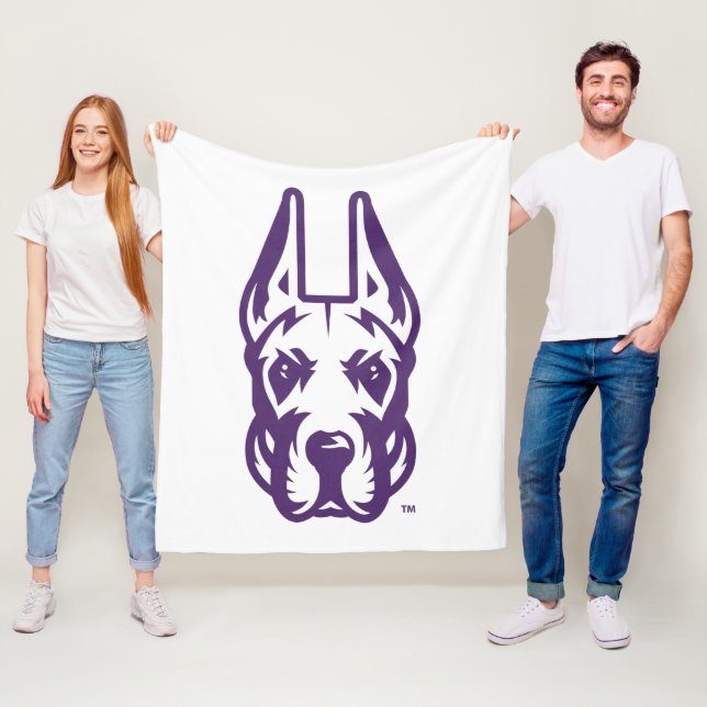 Universität Albany Great Dane Mascot Head Fleecedecke (Beispiel)