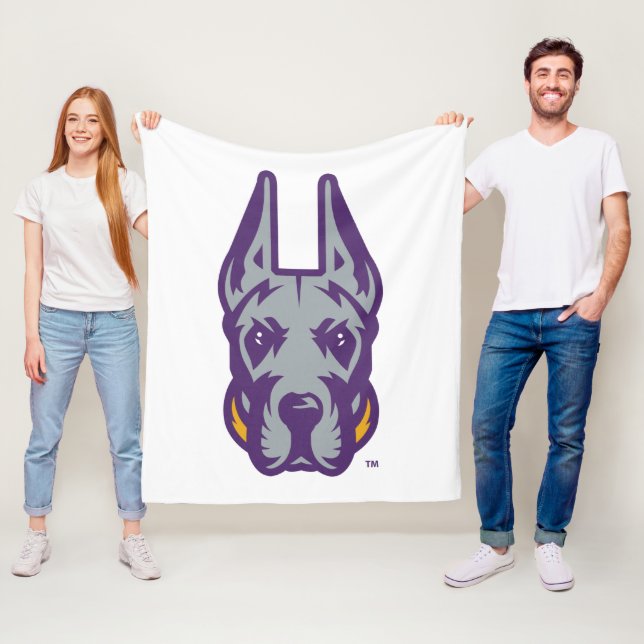 Universität Albany Great Dane Mascot Head Fleecedecke (Beispiel)
