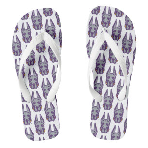 Universität Albany Great Dane Mascot Head Flip Flops