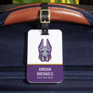 Universität Albany Great Dane Mascot Head Gepäckanhänger