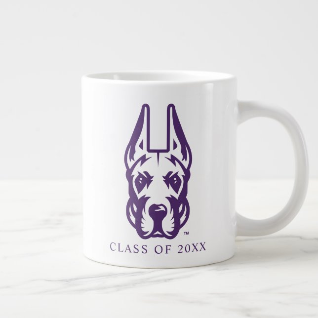 Universität Albany Great Dane Mascot Head Jumbo-Tasse (Rechts)