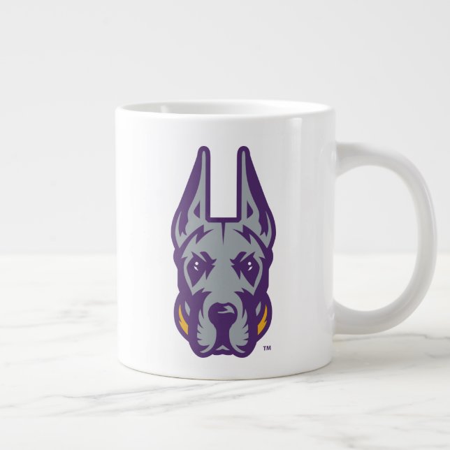 Universität Albany Great Dane Mascot Head Jumbo-Tasse (Rechts)