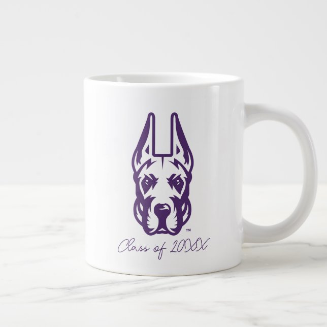 Universität Albany Great Dane Mascot Head Jumbo-Tasse (Rechts)