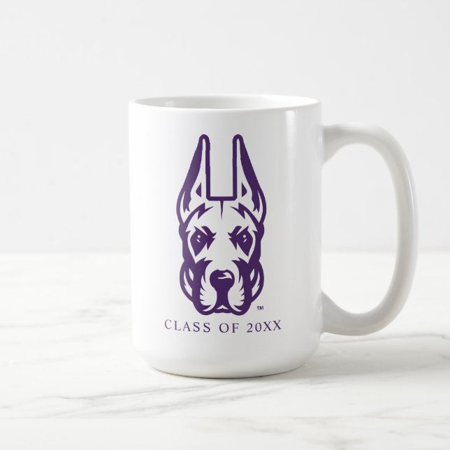 Universität Albany Great Dane Mascot Head Kaffeetasse (Rechts)