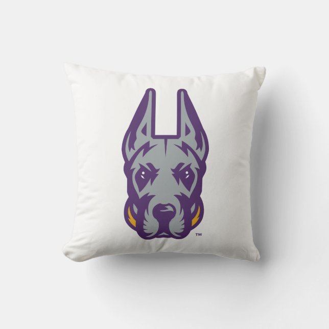 Universität Albany Great Dane Mascot Head Kissen (Vorderseite)