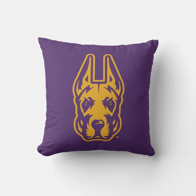 Universität Albany Great Dane Mascot Head Kissen (Vorderseite)