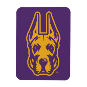 Universität Albany Great Dane Mascot Head Magnet