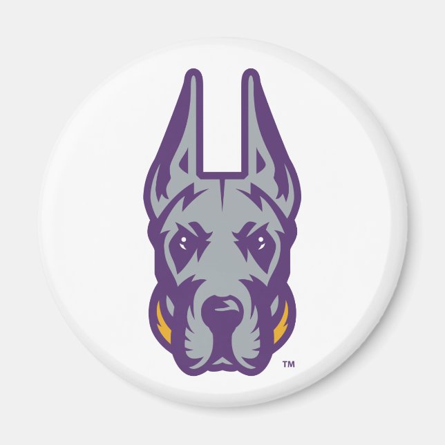 Universität Albany Great Dane Mascot Head Magnet (Vorne)