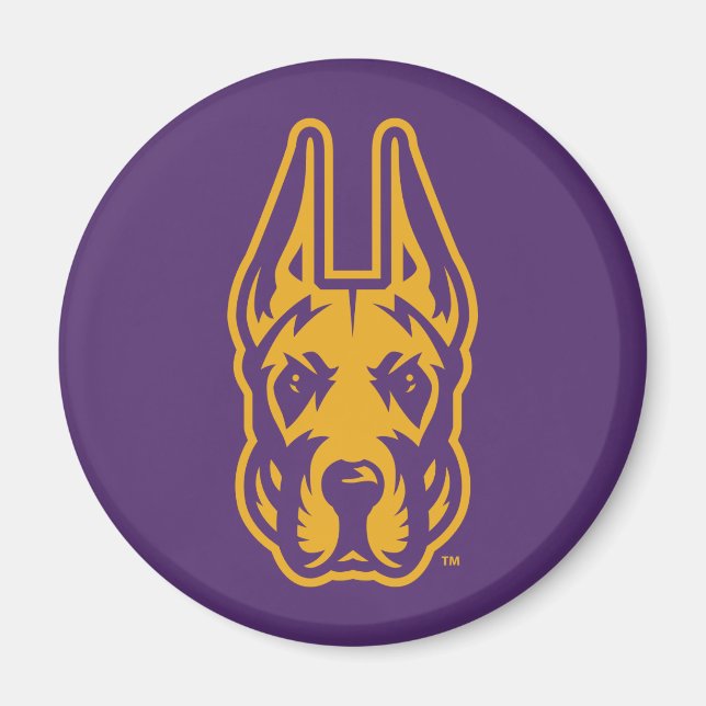 Universität Albany Great Dane Mascot Head Magnet (Vorne)