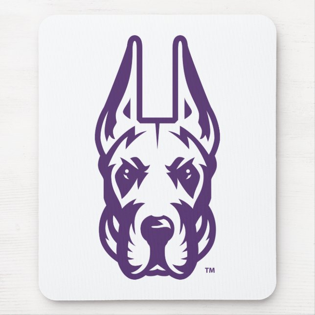 Universität Albany Great Dane Mascot Head Mousepad (Vorne)