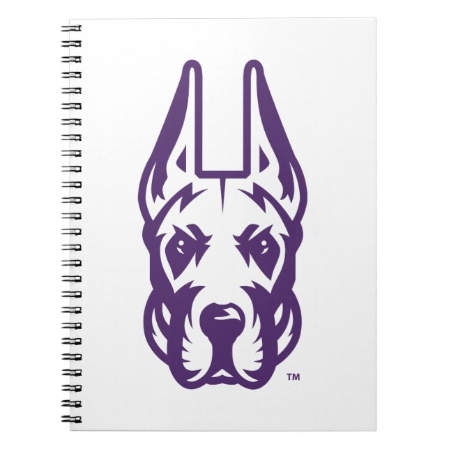 Universität Albany Great Dane Mascot Head Notizblock (Vorderseite)