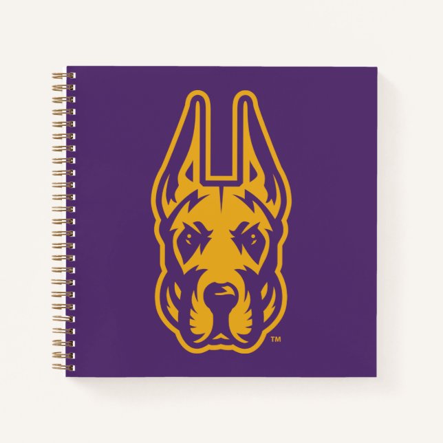 Universität Albany Great Dane Mascot Head Notizbuch (Vorderseite)