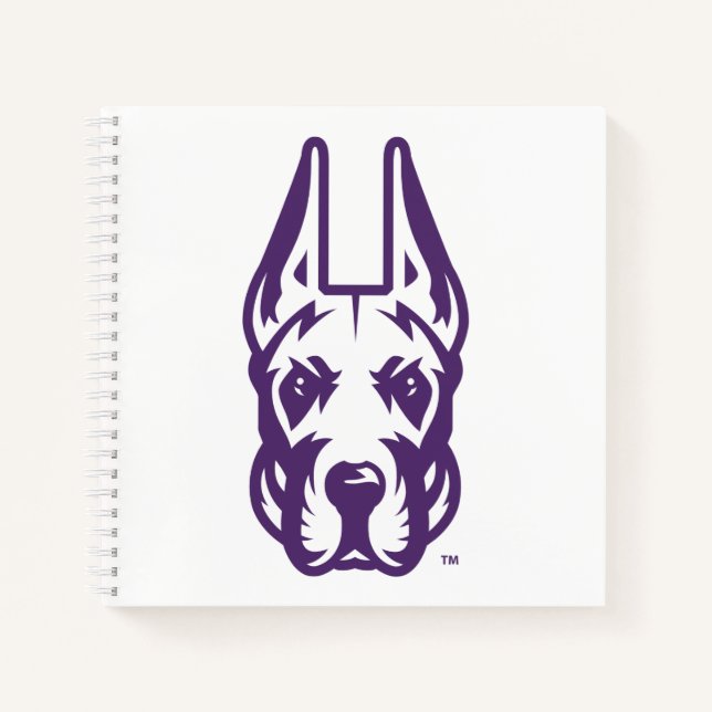 Universität Albany Great Dane Mascot Head Notizbuch (Vorderseite)