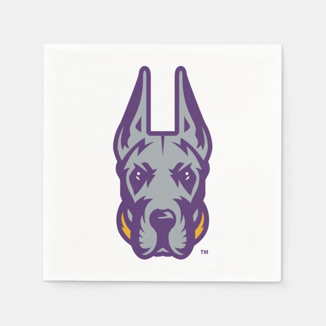 Universität Albany Great Dane Mascot Head Serviette (Vorderseite)