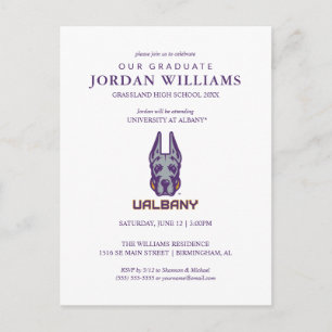 Universität Albany Great Danes Ankündigungspostkarte