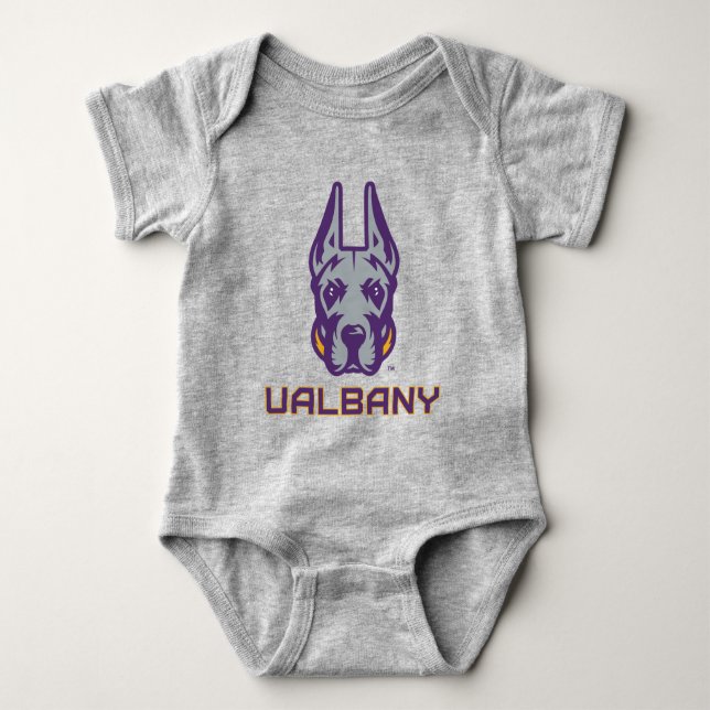 Universität Albany Great Danes Baby Strampler (Vorderseite)