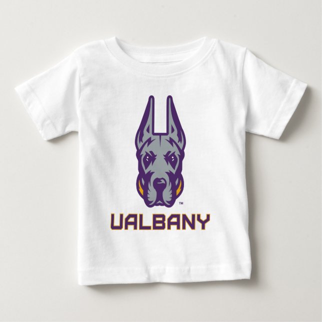 Universität Albany Great Danes Baby T-shirt (Vorderseite)