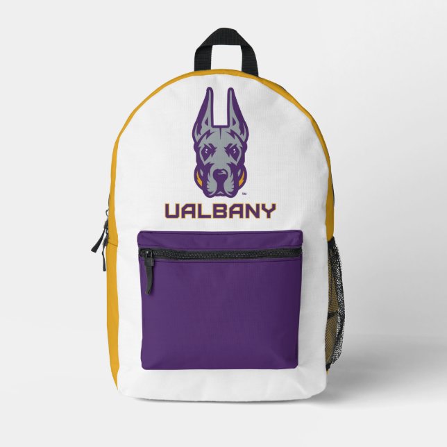 Universität Albany Great Danes Bedruckter Rucksack (Vorderseite)