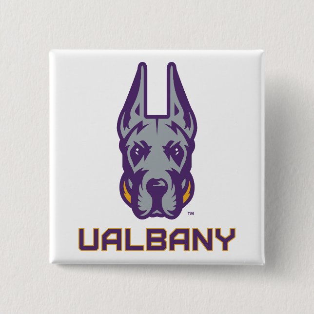 Universität Albany Great Danes Button (Vorderseite)