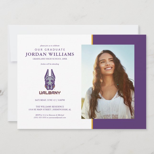 Universität Albany Great Danes Einladung (Vorderseite)