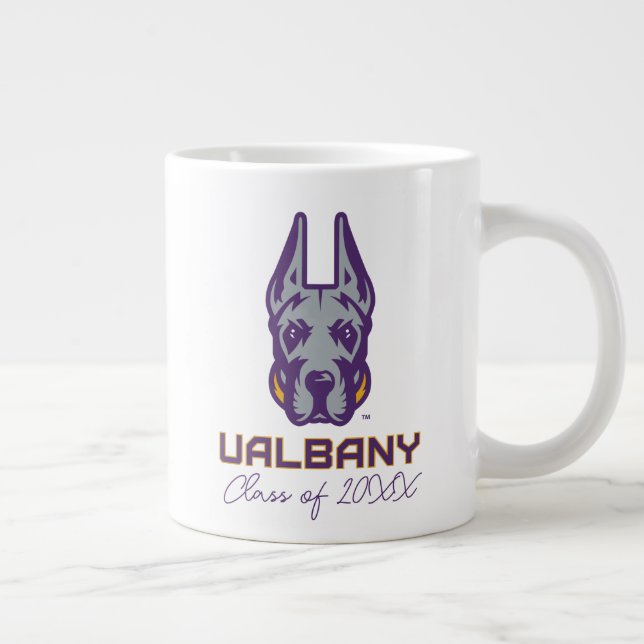Universität Albany Great Danes Jumbo-Tasse (Rechts)