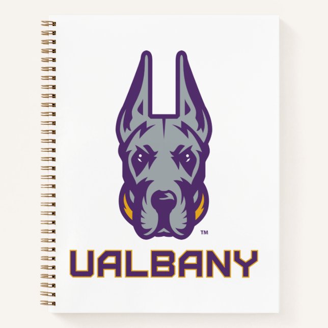 Universität Albany Great Danes Notizbuch (Vorderseite)