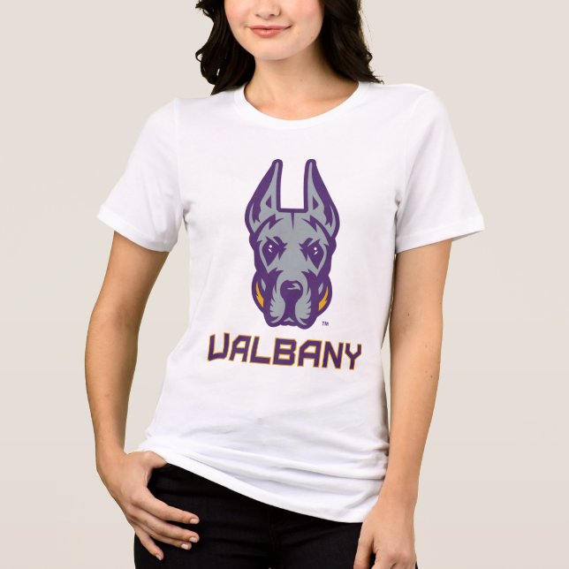 Universität Albany Great Danes Tri-Blend Shirt (Vorderseite)