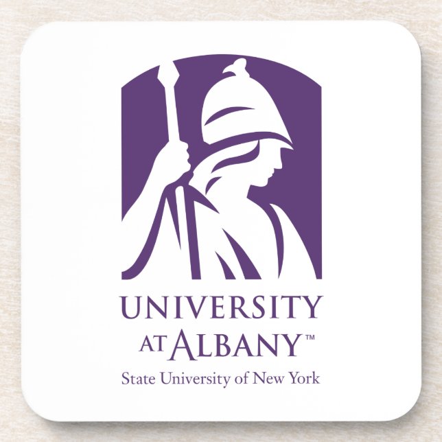 Universität Albany - Iconic-Logo Getränkeuntersetzer (Vorderseite)