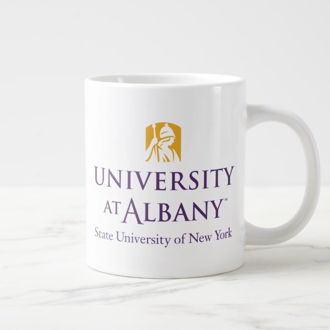 Universität Albany - Iconic-Logo Jumbo-Tasse (Rechts)