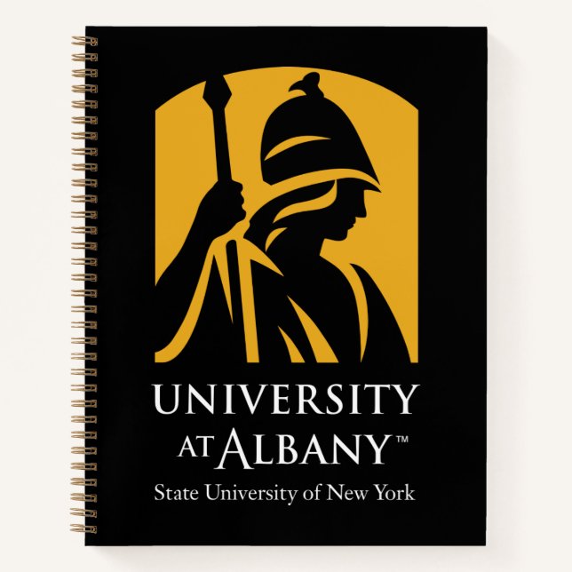 Universität Albany - Iconic-Logo Notizbuch (Vorderseite)