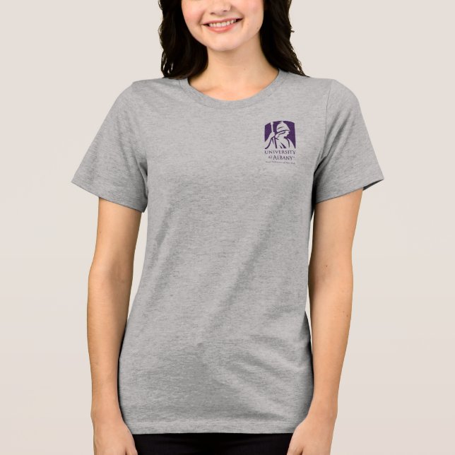 Universität Albany - Iconic-Logo Tri-Blend Shirt (Vorderseite)