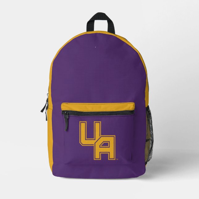 Universität Albany - Initials-Logo Bedruckter Rucksack (Vorderseite)