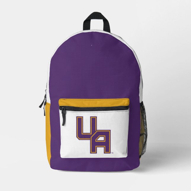Universität Albany - Initials-Logo Bedruckter Rucksack (Vorderseite)