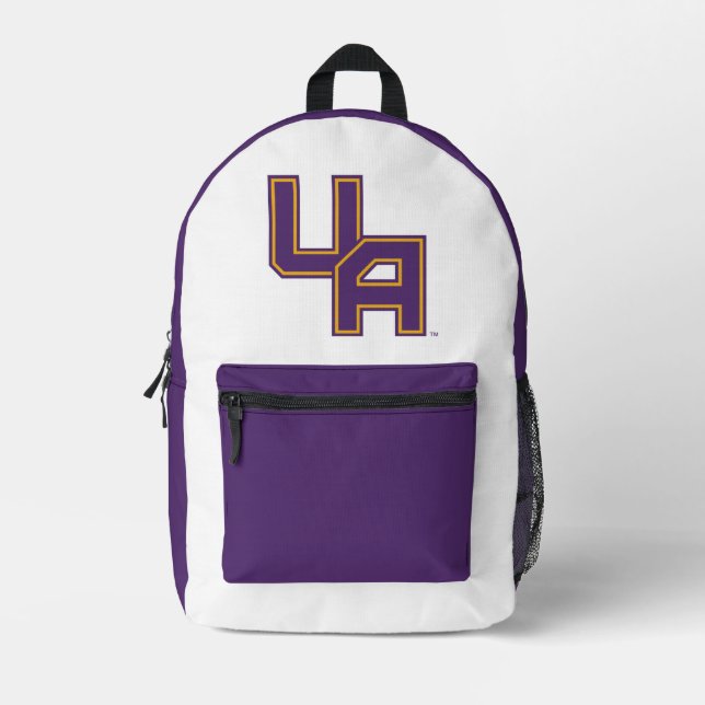 Universität Albany - Initials-Logo Bedruckter Rucksack (Vorderseite)
