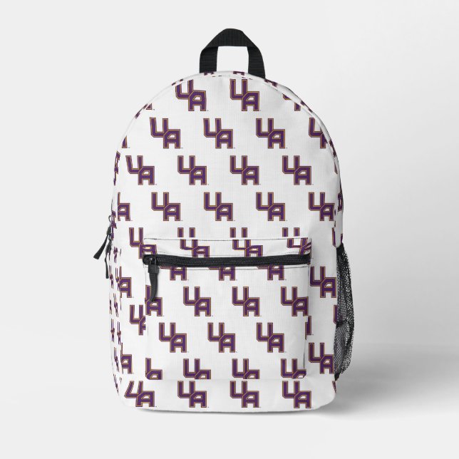 Universität Albany - Initials-Logo Bedruckter Rucksack (Vorderseite)
