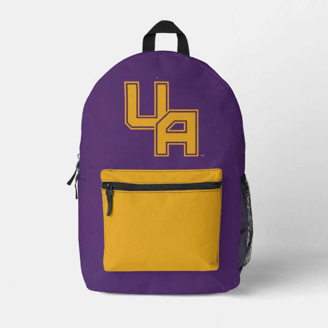 Universität Albany - Initials-Logo Bedruckter Rucksack (Vorderseite)