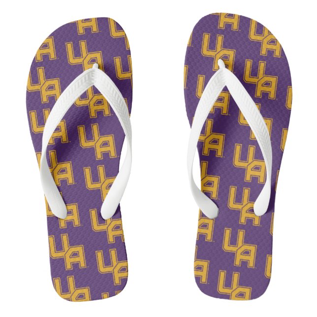 Universität Albany - Initials-Logo Flip Flops (Fußbett)